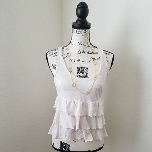 Guess Sleeveless Ruffle Top